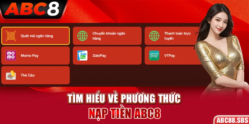 Tổng quan cho hội viên hiểu về nạp tiền ABC8